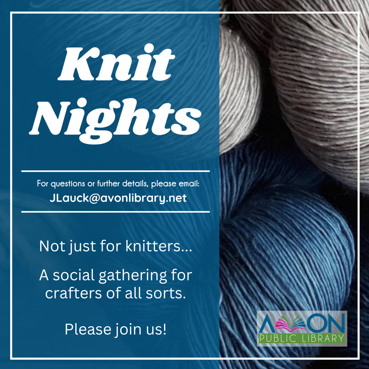 Knit Nights Default Image- all fiber crafters welcome